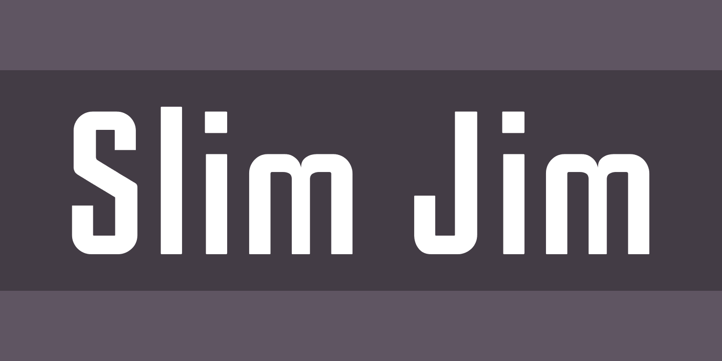 Slim Jim Font preview